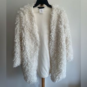 Vertigo Cream Color Fluffy Cardigan Size Medium.